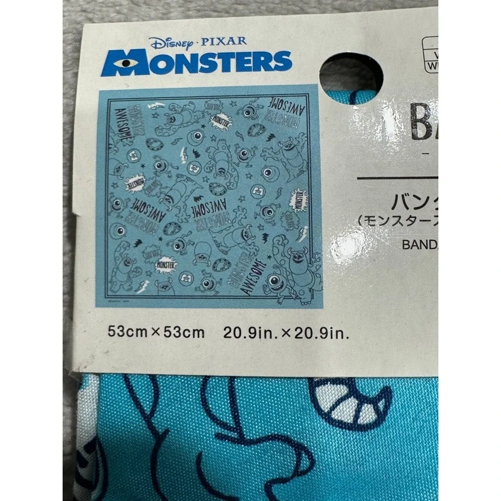 Monsters University Bandana Daiso Blue‎ Mike & Sully  Brand New With Tags